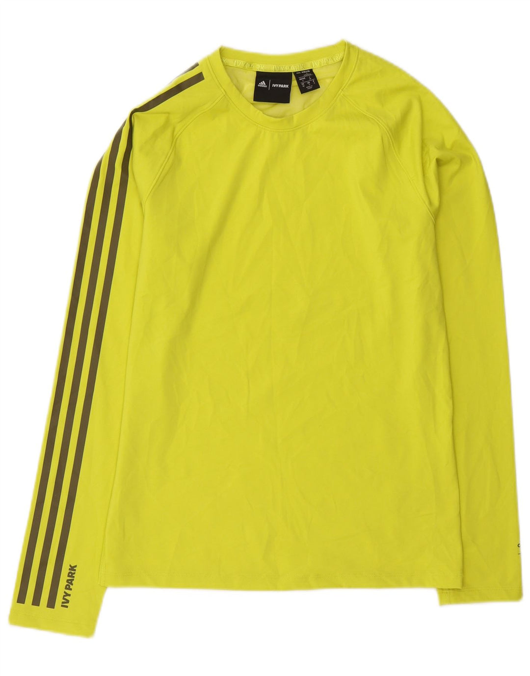 Adidas Herren Ivy Park Durchsichtiges Oberteil aus langärmeligem, kleinem, gelbem Polyester