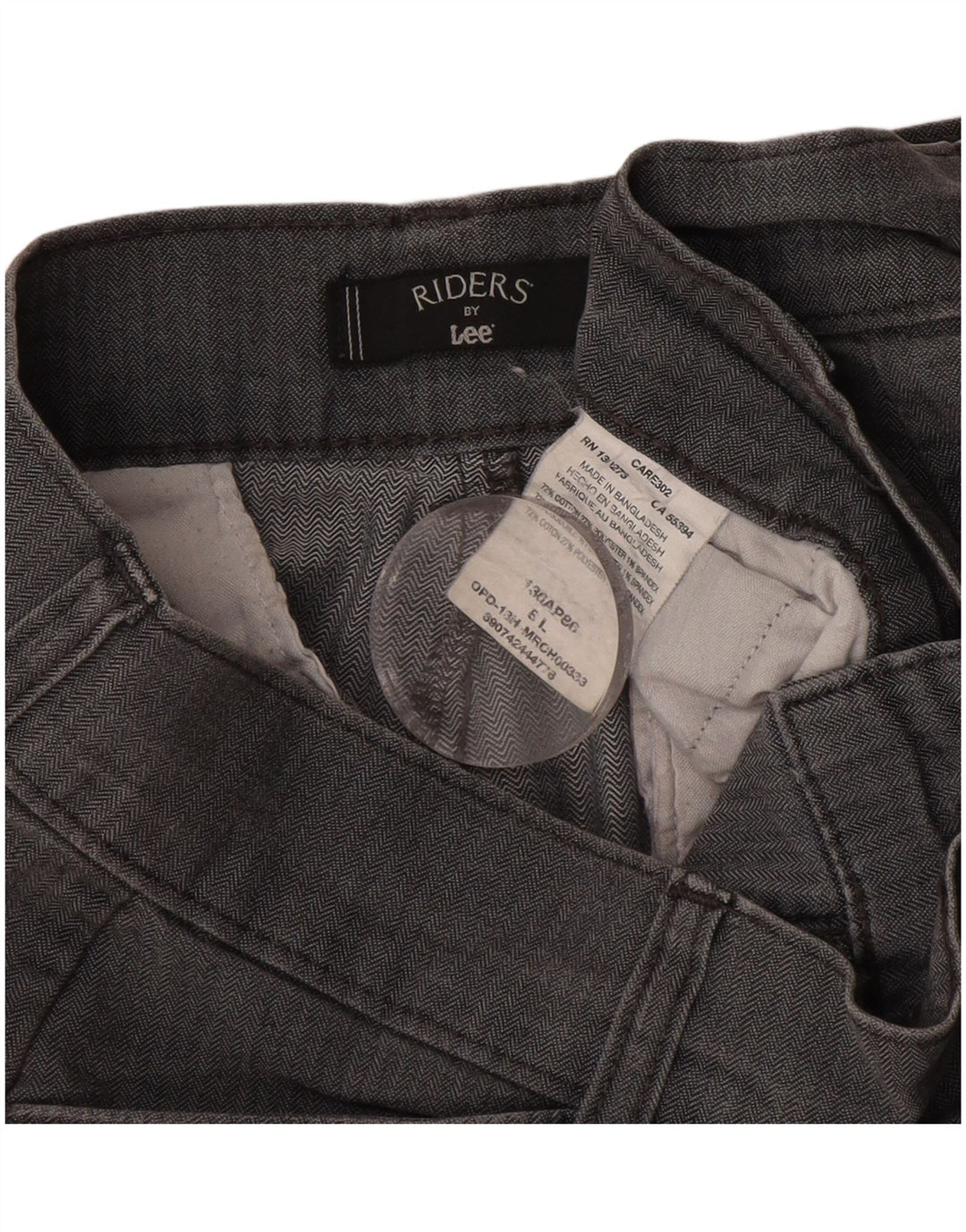 LEE Damen Riders Freizeithose US 8 Medium W30 L32 Graues Fischgrätenmuster