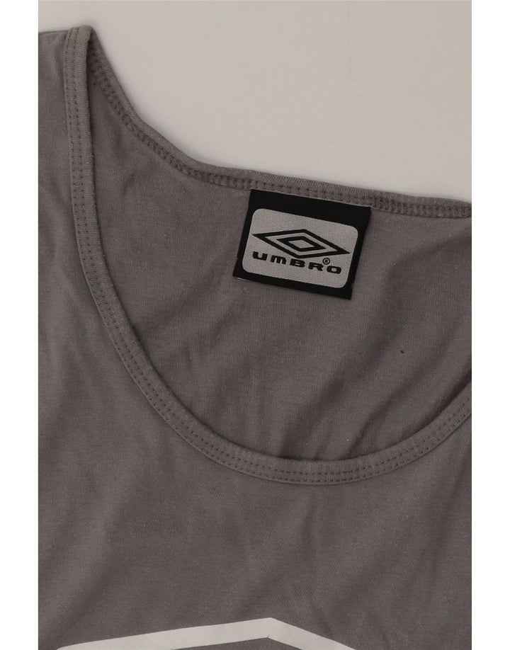 UMBRO Herren Grafik-Weste-Top XL aus grauer Baumwolle