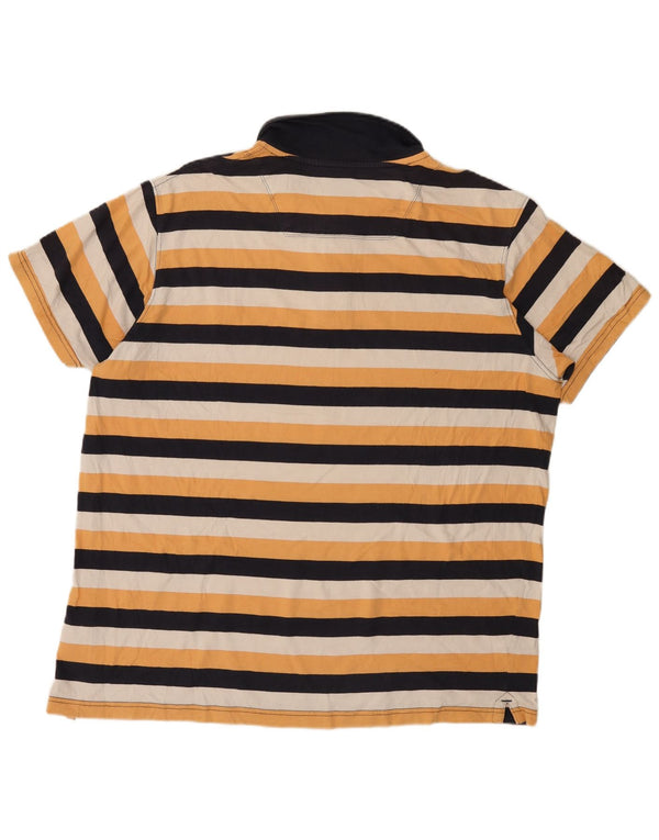 Timberland Mens Earthkeepers Regular Fit Polo Shirt 2XL Yellow Striped