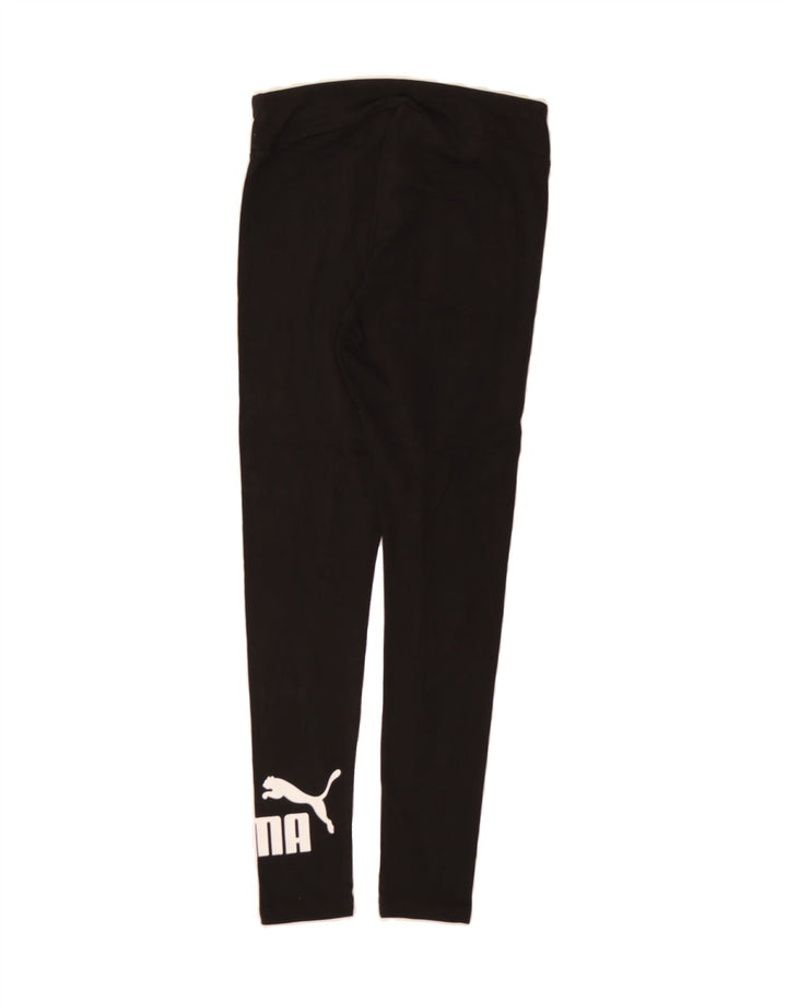 PUMA Womens Graphic Leggings UK 10 Small Black Vintage Puma and Second-Hand Puma from Messina Hembry 