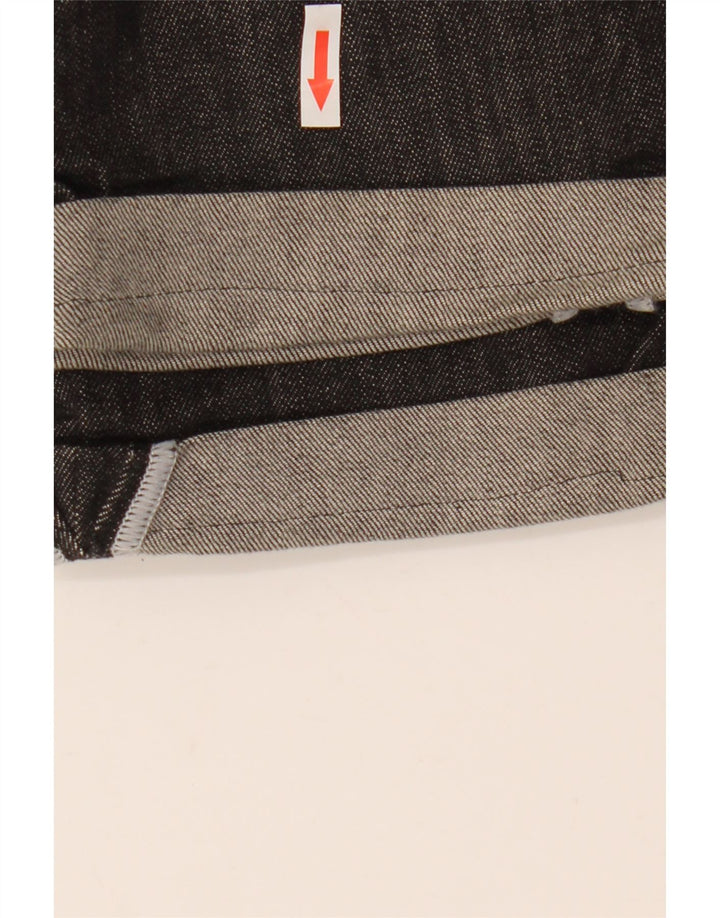 Gas Damen Straight Jeans W31 L26 Schwarze Baumwolle