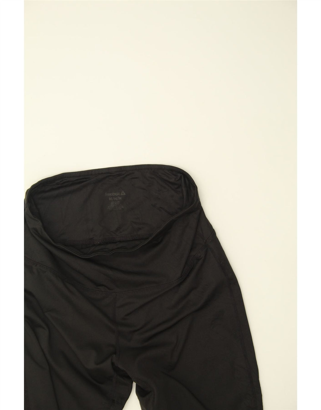 REEBOK Womens Capri Leggings UK 12 Medium  Black Polyester Vintage Reebok and Second-Hand Reebok from Messina Hembry 
