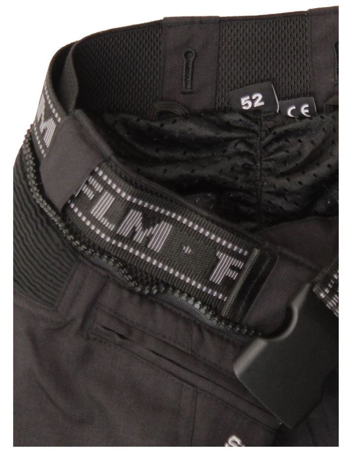 FLM Herren Graphic Moto Racer Hose IT 52 XL W38 L31 Schwarzes Polyamid