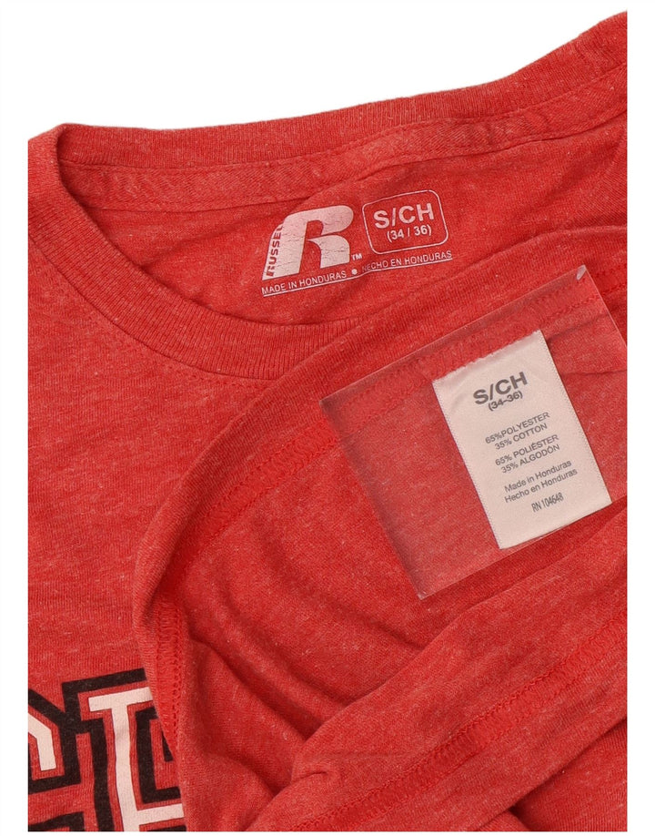 Russell Athletic Herren-T-Shirt mit Grafik, Größe S, Rot, Polyester