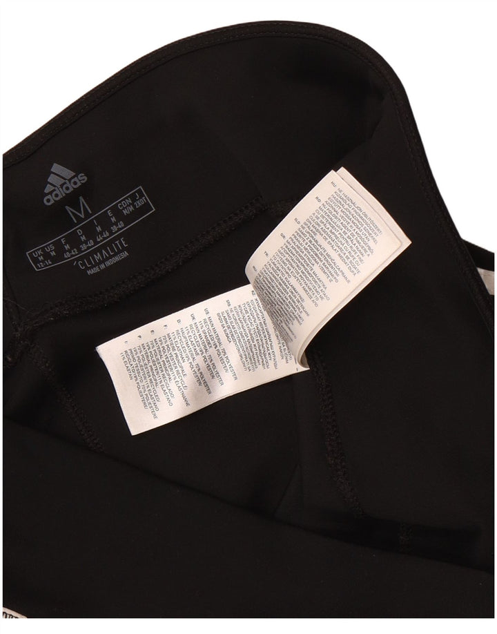 Adidas Damen Climalite Leggings UK 12/14 Medium Schwarz Polyester