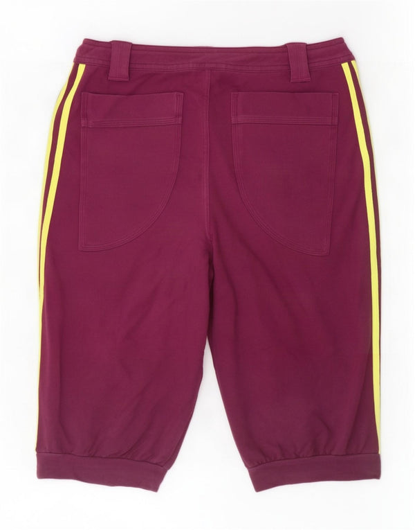 Adidas Damen Bermudashorts UK 16 Large W32 Lila Baumwolle