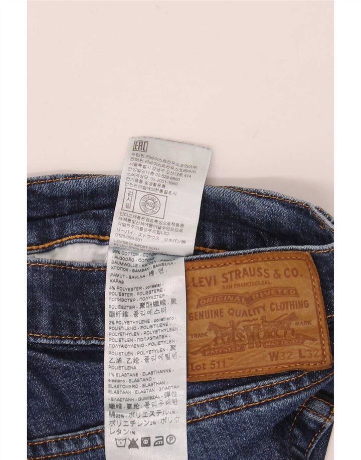 Levi's Herren 511 Slim Jeans W32 L32 Marineblau Baumwolle