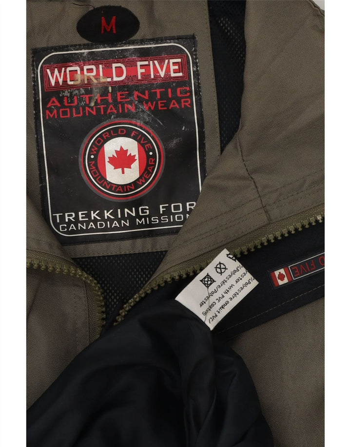 VINTAGE Herren Regenjacke UK 38 Medium Khaki Polyester