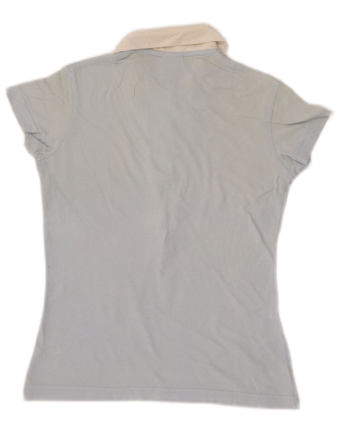 NIKE Damen-Poloshirt UK 10/12 Mittelblauer Farbblock