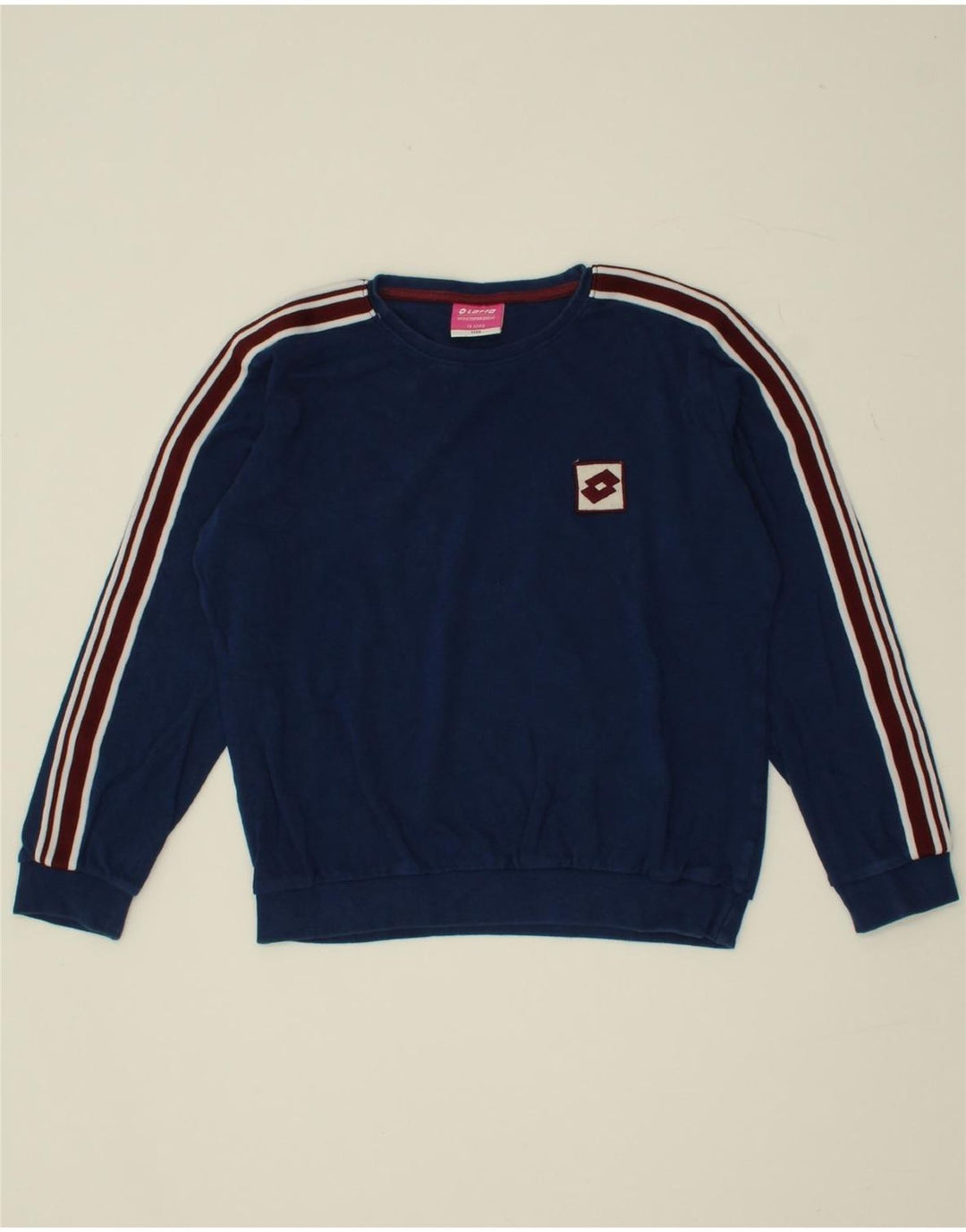 LOTTO Boys Sweatshirt Jumper 13-14 Years Navy Blue Cotton Vintage Lotto and Second-Hand Lotto from Messina Hembry 