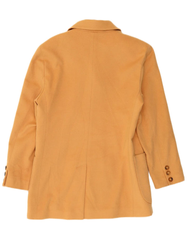 HENRY WHITE Damen-Blazerjacke mit 3 Knöpfen, UK 14, große beige Wolle