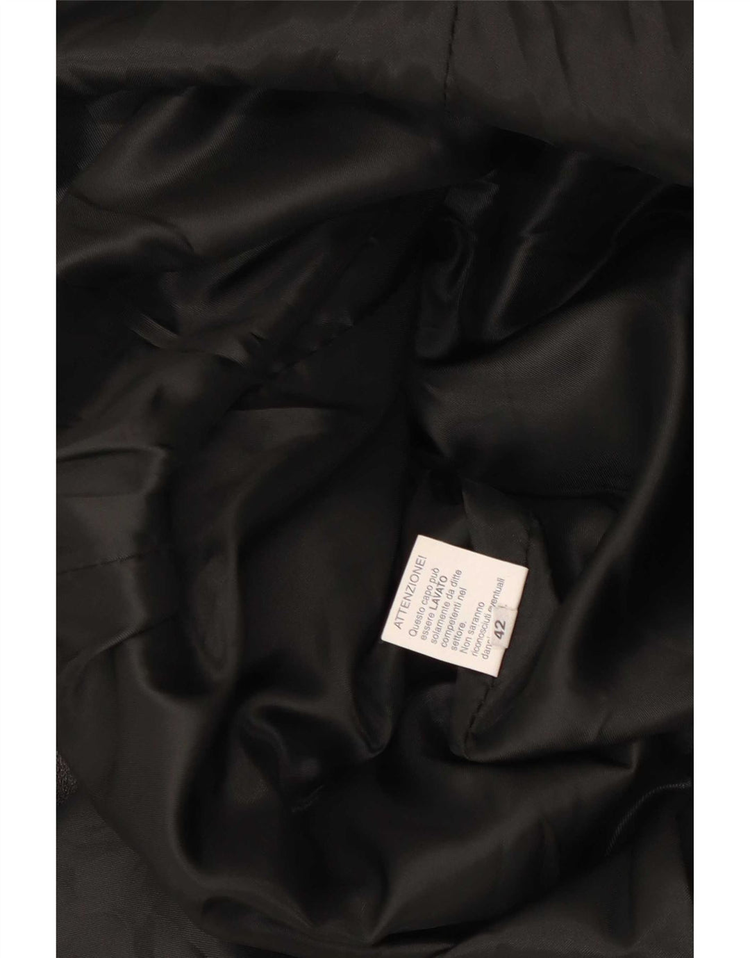 Vintage Damen Ledermantel IT 42 Medium Schwarz
