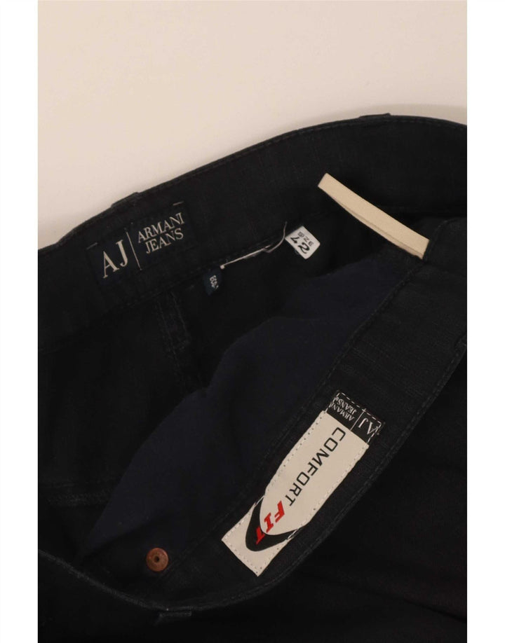 Armani Herren gerade Freizeithose W42 L30 Schwarz