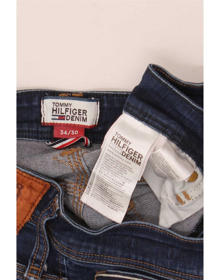 Tommy Hilfiger Herren Zathan Bootcut Jeans W34 L30 Marineblau Baumwolle