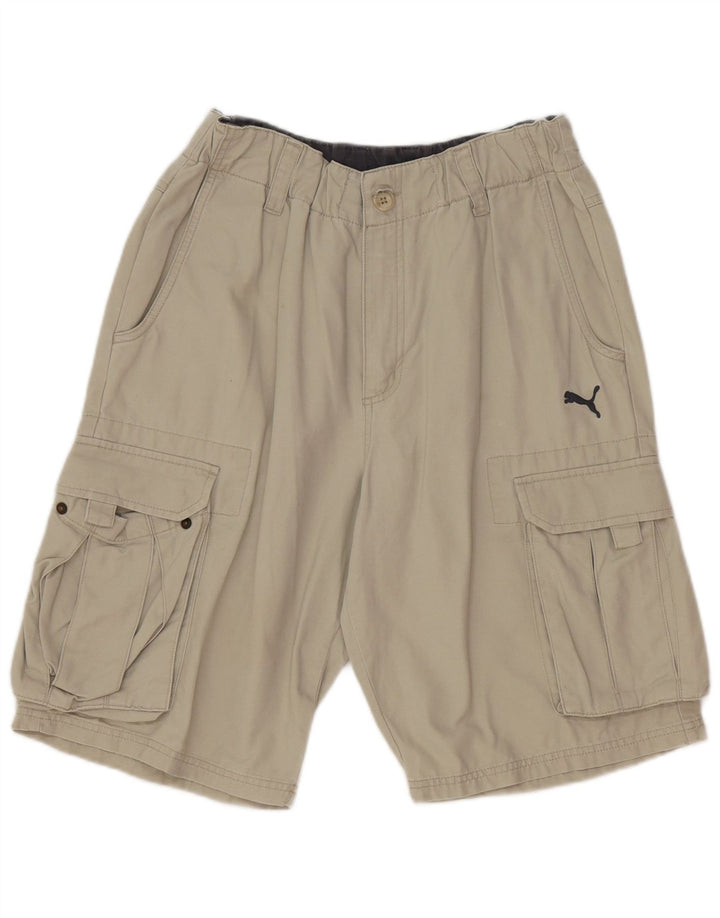 Puma Herren Cargo Shorts Medium W32 Grau Baumwolle