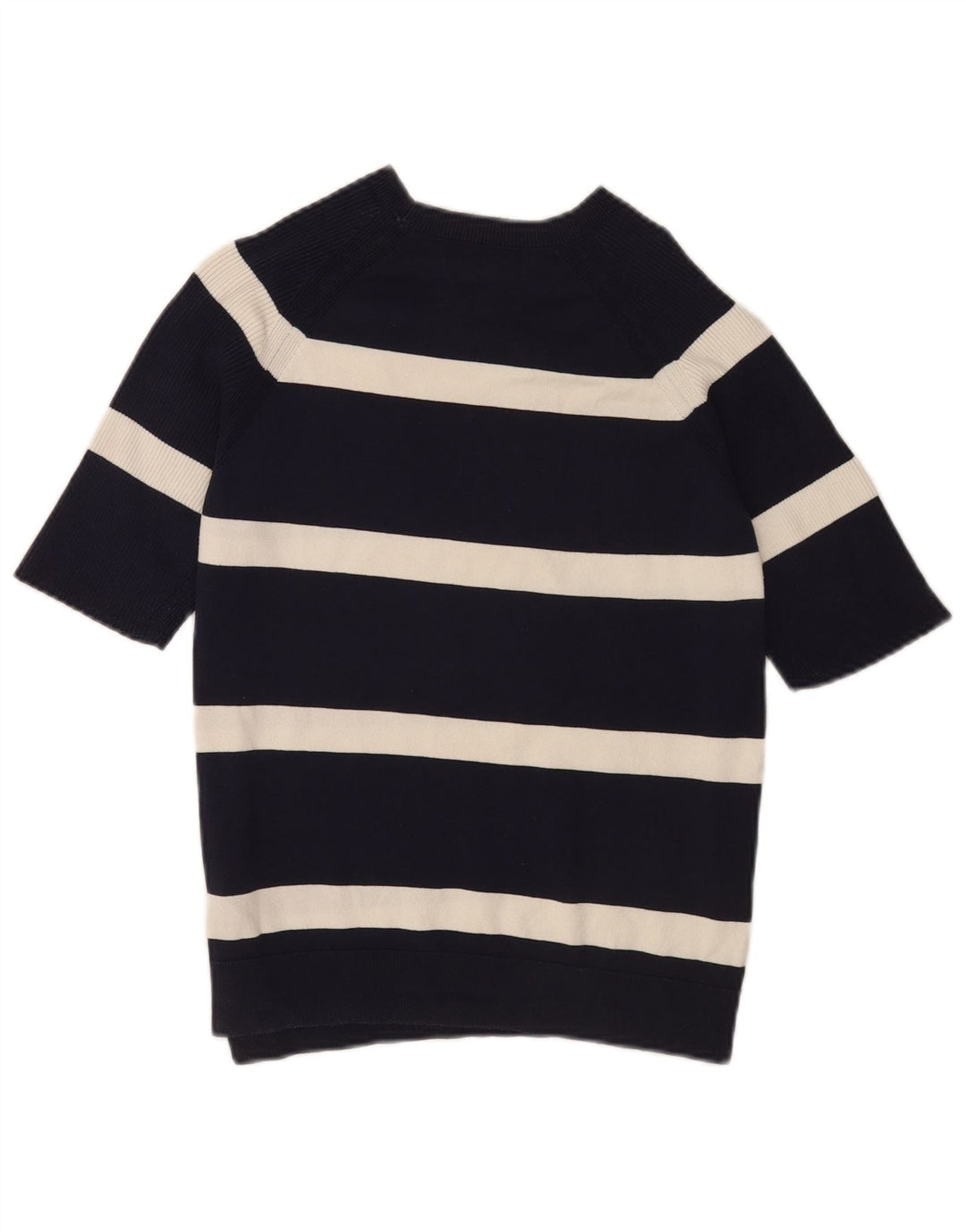 Marks & Spencer Damen-Pullover mit U-Boot-Ausschnitt, Gr. 12, mittelschwarz gestreift