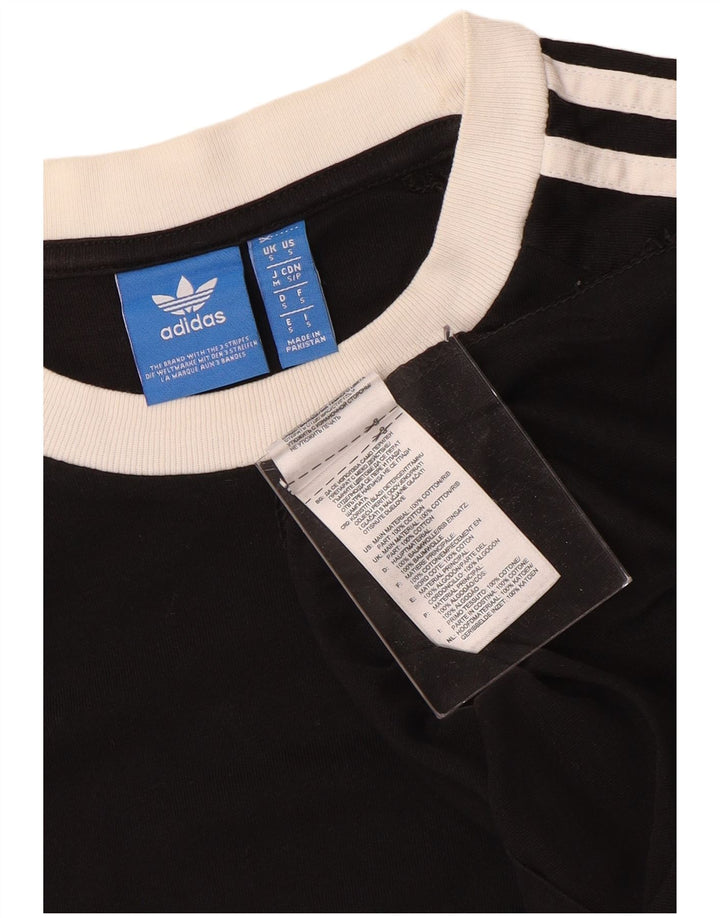 ADIDAS Herren T-Shirt Top Small Schwarz Baumwolle