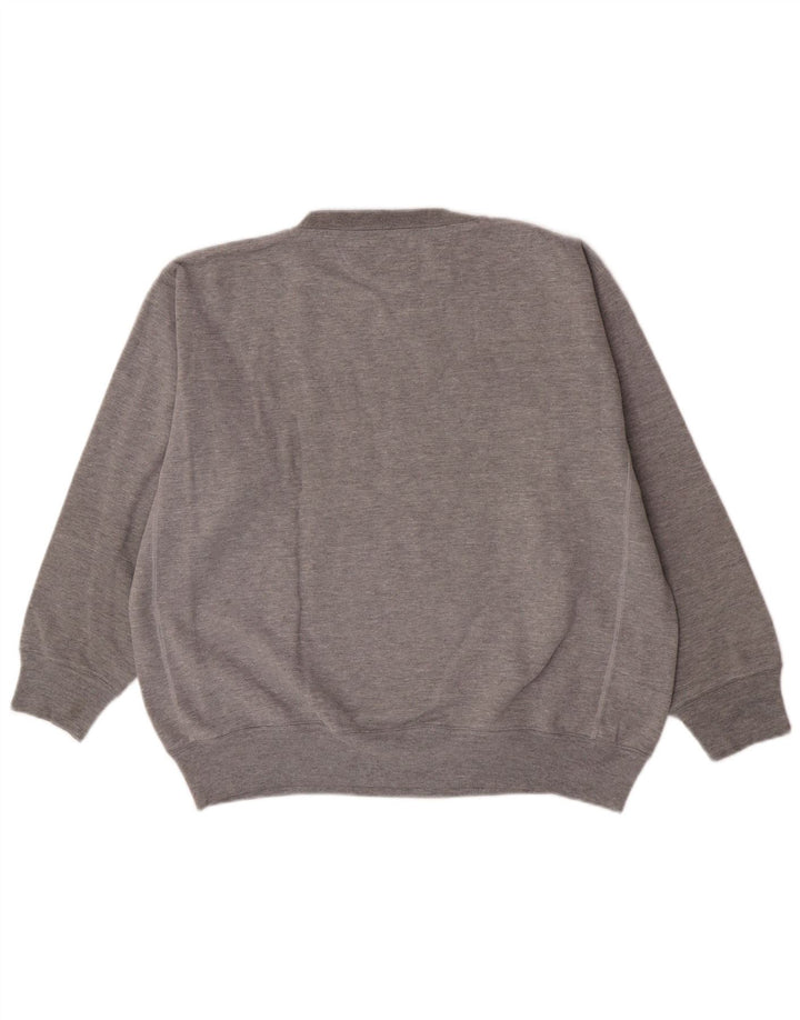 CAT Herren-Sweatshirt mit Grafik, lockere Passform, mittelgraue Baumwolle