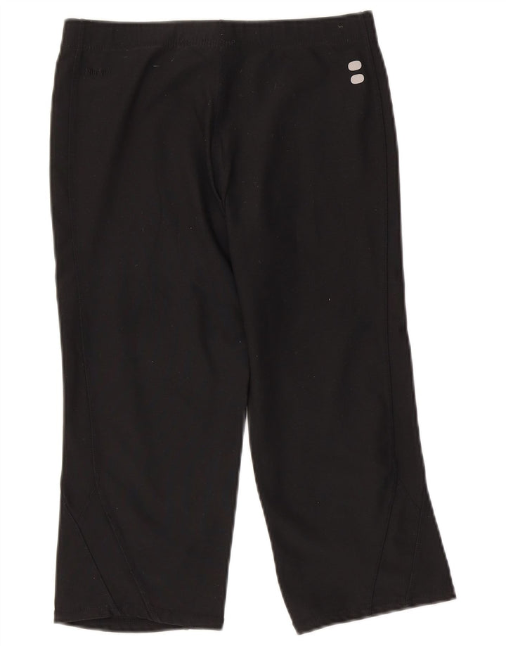 Nike Damen Capri-Leggings UK 10/12 Mittelschwarzes Polyester