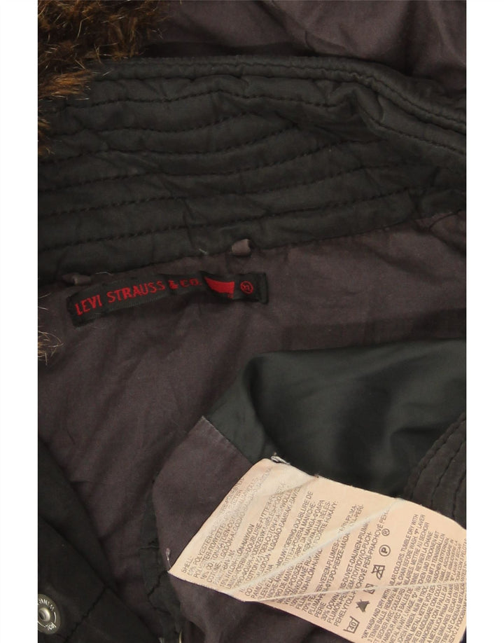 Levi's Herren-Jacke mit Kapuze, gepolstert, UK 42, XL, Schwarz, Polyester