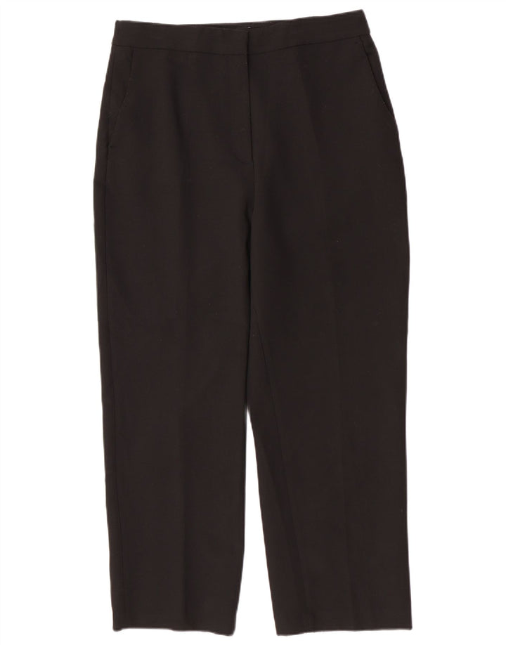 Zara Damen-Anzughose, schmal zulaufend, Größe L, W32, L27, Schwarz, Polyester