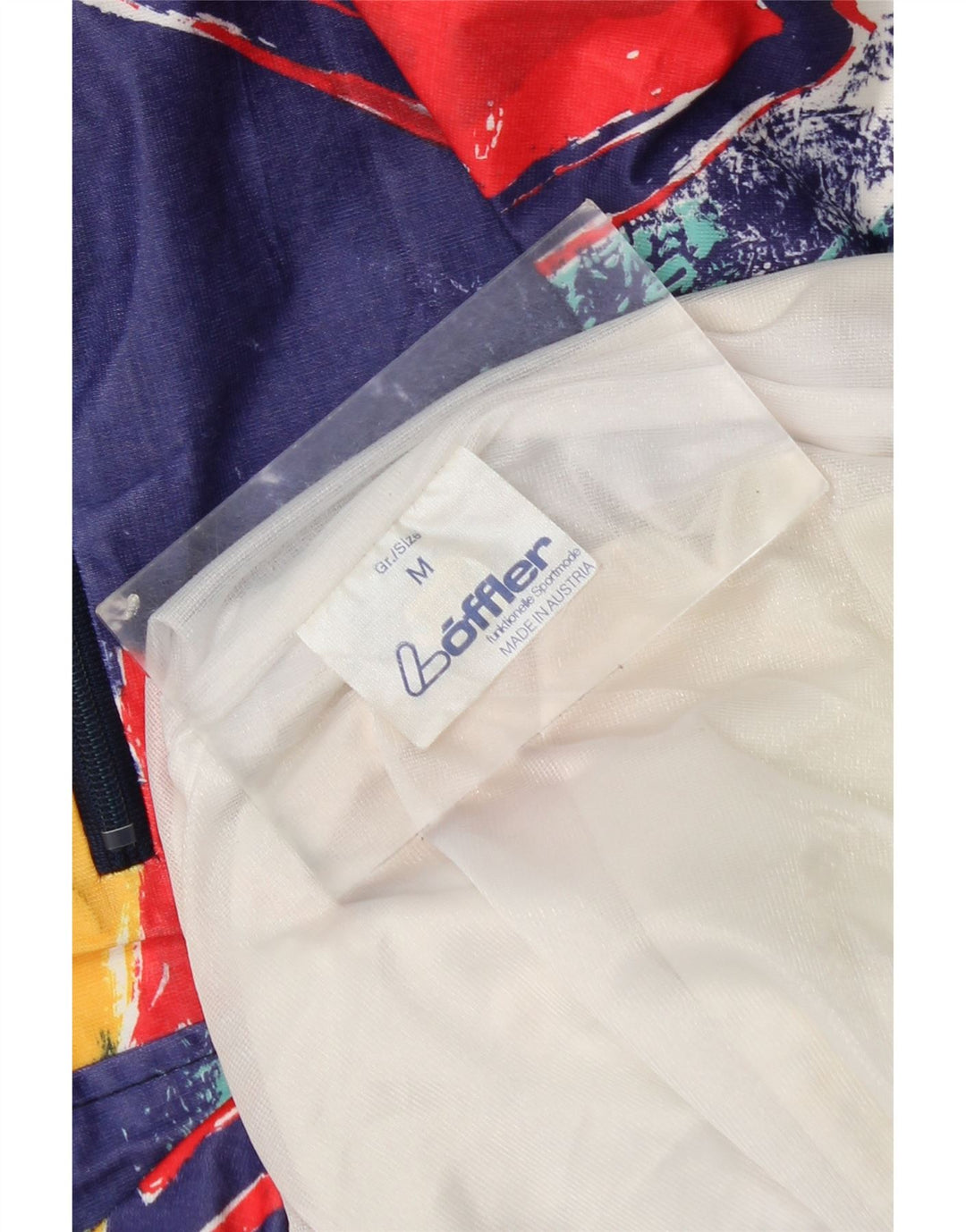 Loffler Herren-Regenjacke mit Kapuze, UK 38, mittel, mehrfarbig, geometrisch