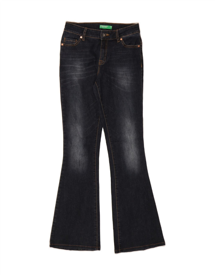 BENETTON Womens Flared Jeans W26 L26 Navy Blue Vintage Benetton and Second-Hand Benetton from Messina Hembry 
