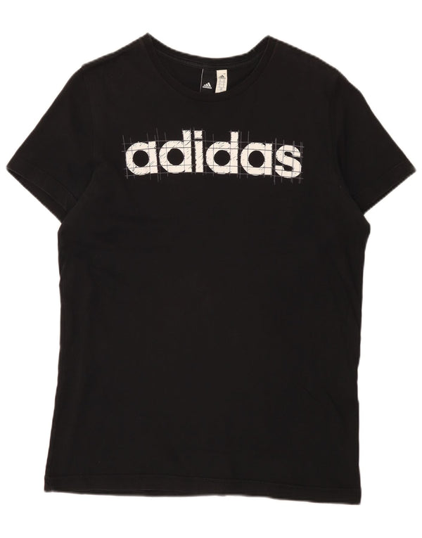 Adidas Herren Grafik T-Shirt Top Medium Schwarz Baumwolle