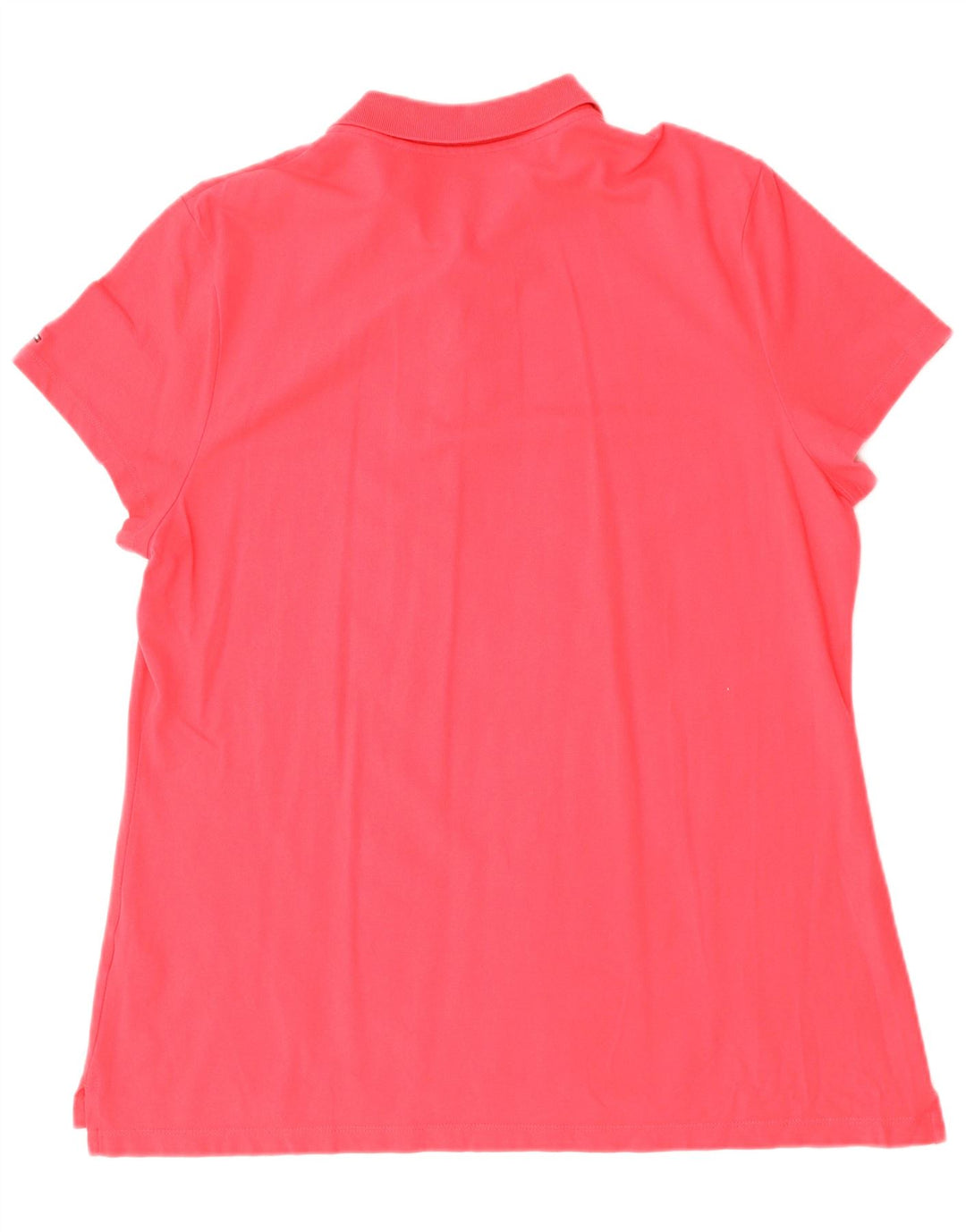 TOMMY HILFIGER Damen Grafik-Poloshirt UK 20 2XL Rote Baumwolle