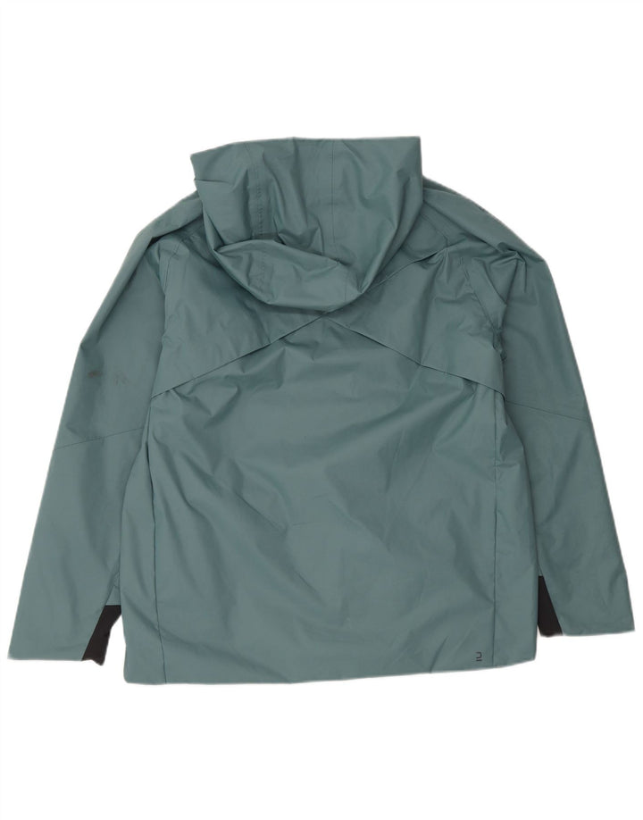 DECATHLON Quechua-Regenjacke mit Kapuze für Jungen, 12–13 Jahre, grünes Polyester