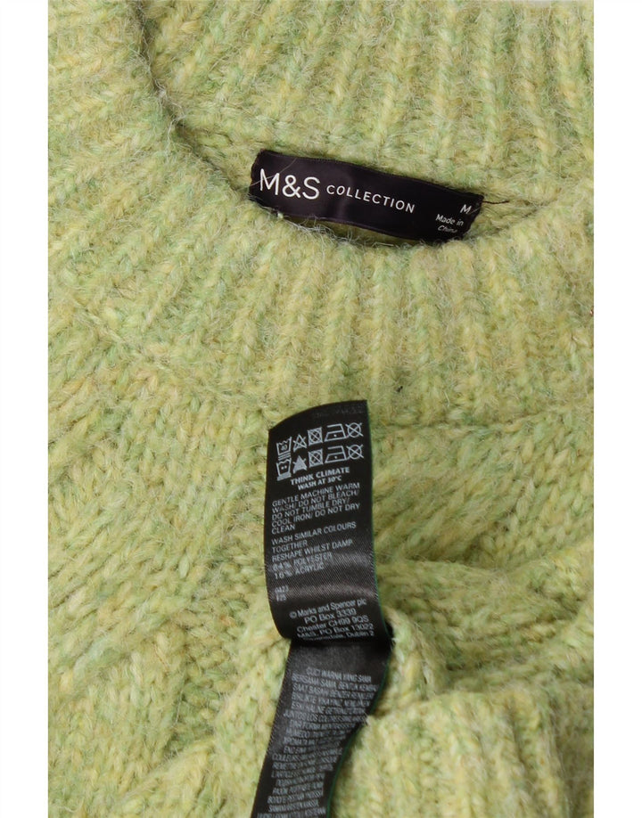 Marks & Spencer Damen-Pullover mit Rundhalsausschnitt, Gr. 14, Mittelgrün