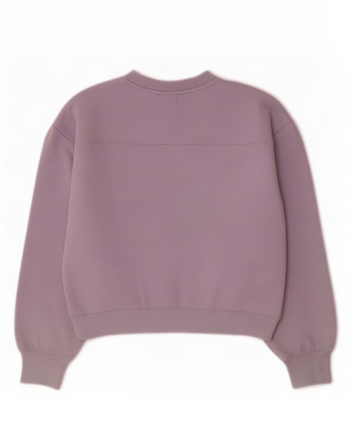 Zara Damen Sweatshirt Pullover UK 10 Small Lila Polyester