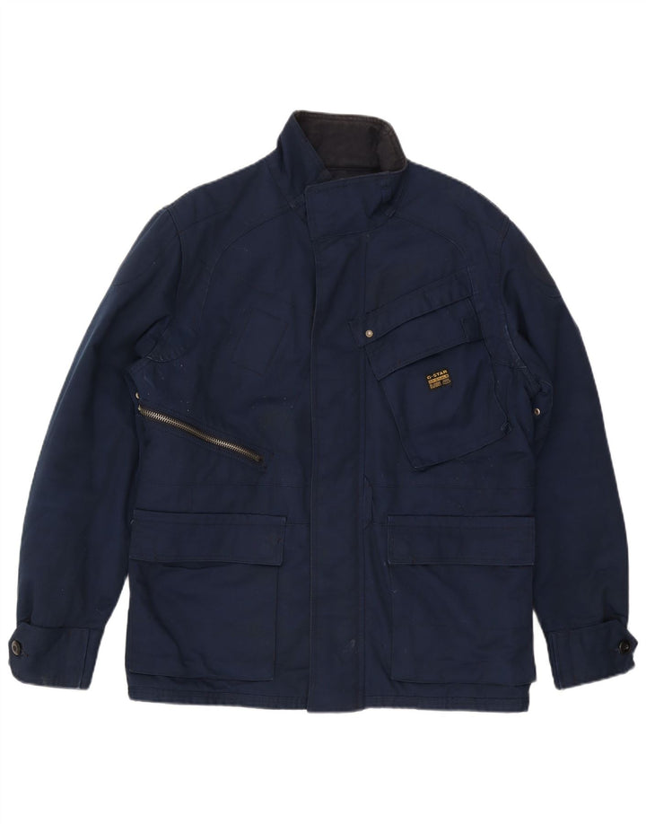 G-Star Herren Utility Jacke UK 44 2XL Marineblaues Nylon