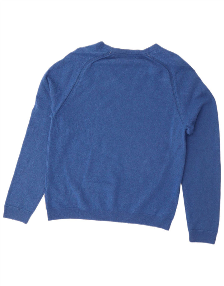 Ted Baker Damen-Pullover mit V-Ausschnitt, Größe 5, XL, blaue Wolle