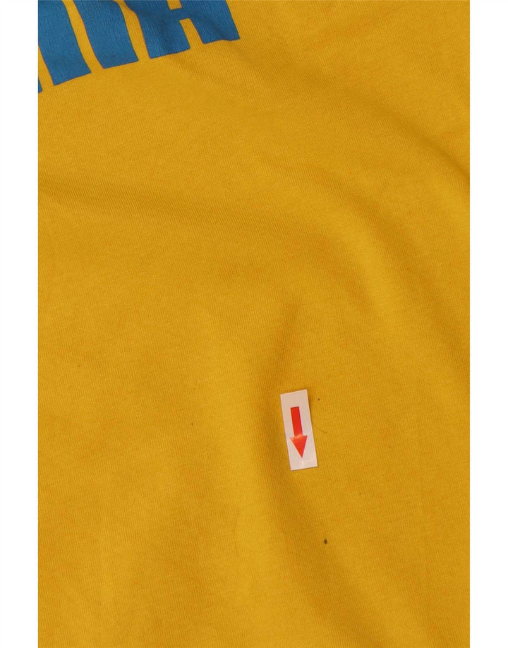 Puma Herren Grafik T-Shirt Top Small Gelb