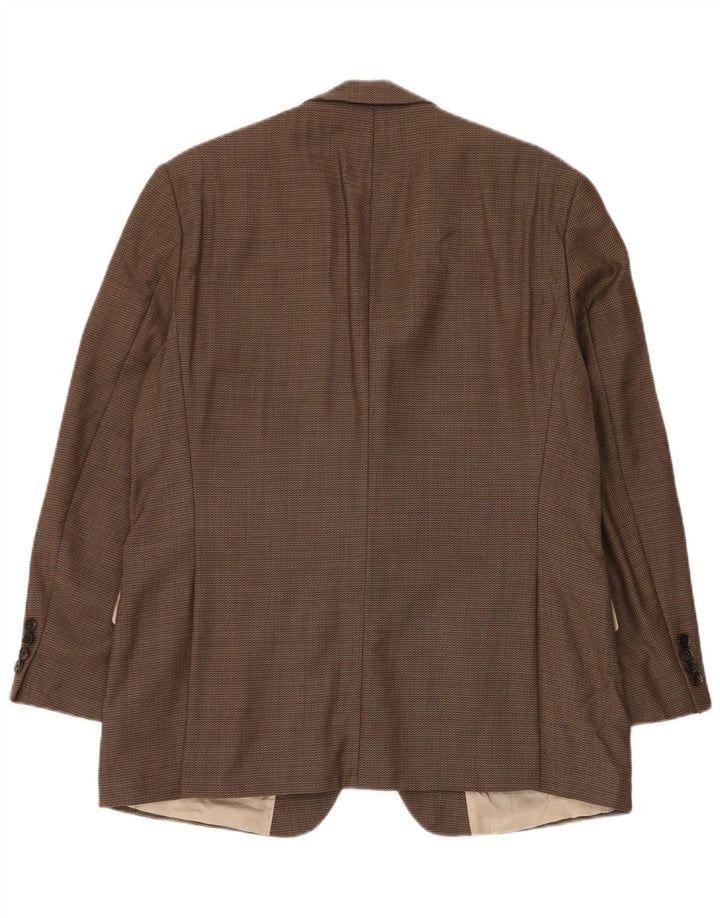 Hugo Boss Herren-Blazer mit 2 Knöpfen, US 42 XL, braun karierte Schurwolle
