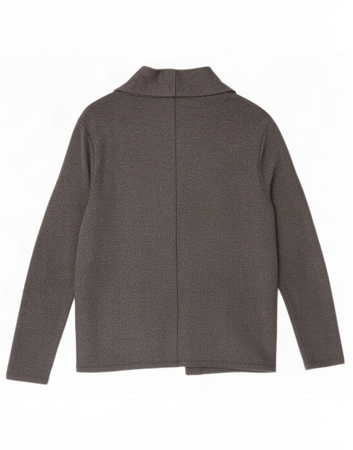 Zara Herren-Strickjacke, offener Pullover, XL, graue Baumwolle