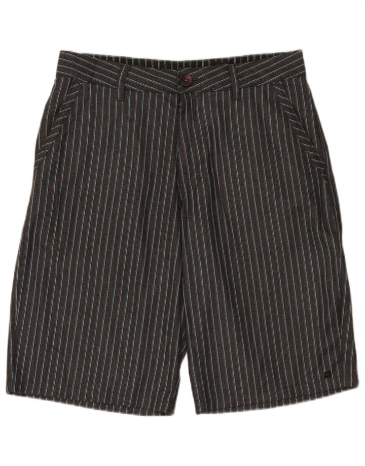 Rip Curl Herren Chino Shorts W32 Mittelgrau gestreiftes Polyester