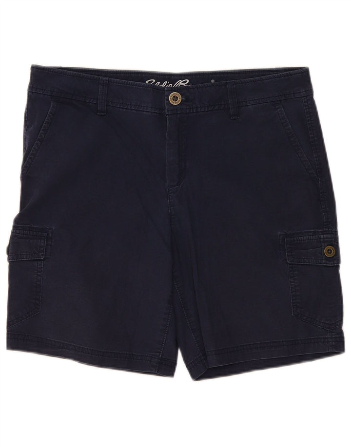 Eddie Bauer Damen Cargo-Shorts US 10 Large W34 Marineblaue Baumwolle