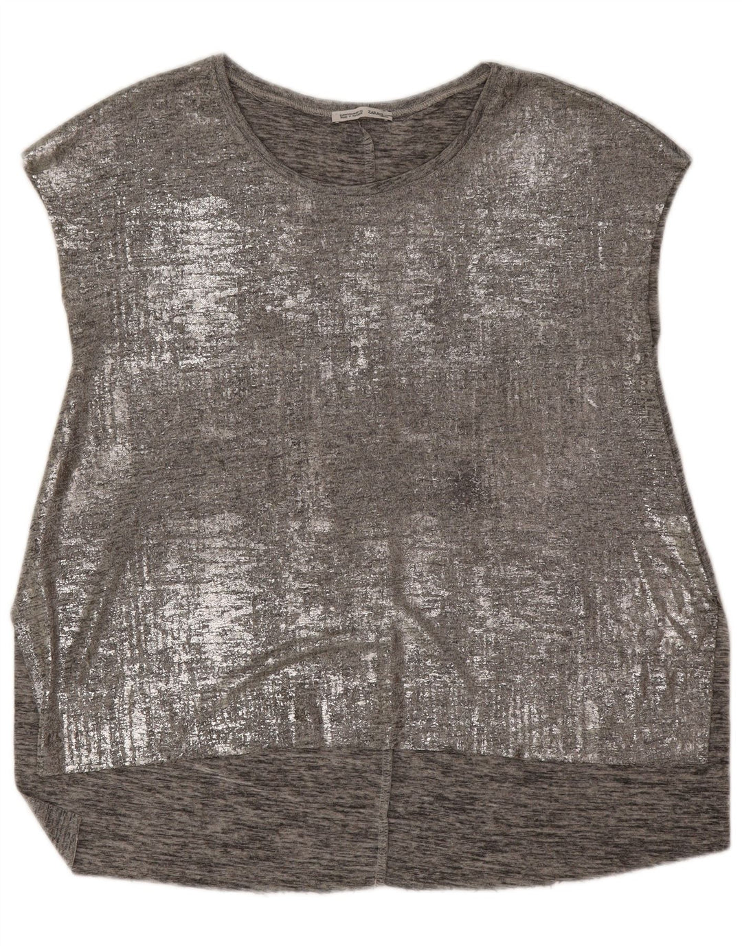 Ärmelloses Blusenoberteil für Damen von Zara, Größe 44, Mittelgrau