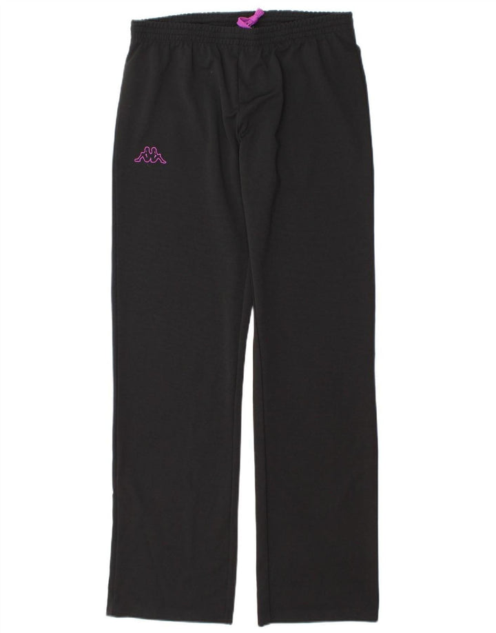 KAPPA Womens Tracksuit Trousers UK 14 Medium Black Polyester