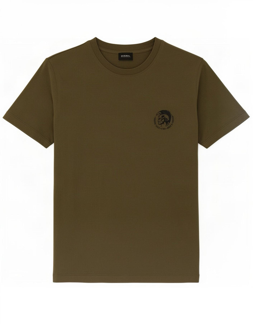 Diesel Herren T-Shirt Top Medium Khaki Baumwolle