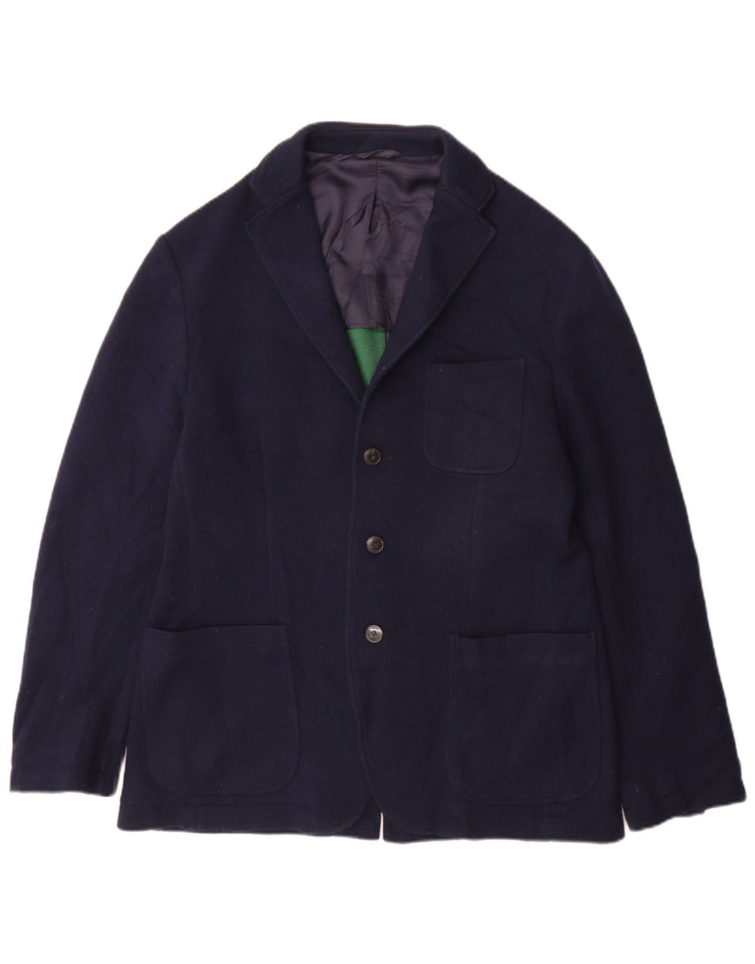 Fred Perry Herren 3-Knopf-Blazerjacke IT 42 XL Marineblaue Baumwolle