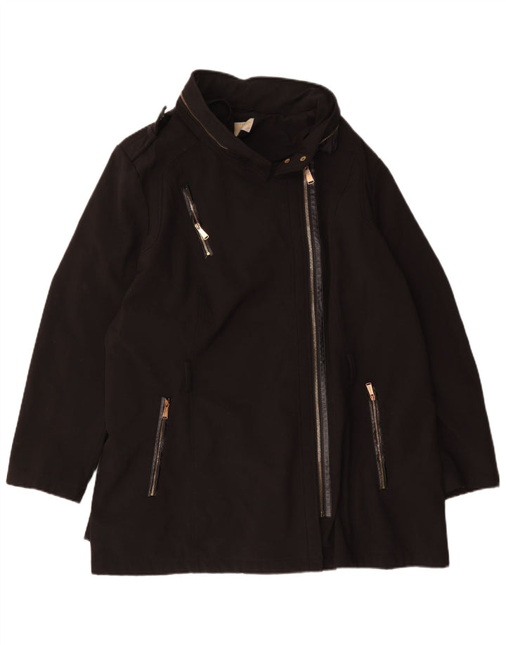 Michael Kors Damen Übergroße Militärjacke UK 20 2XL Schwarz Polyester
