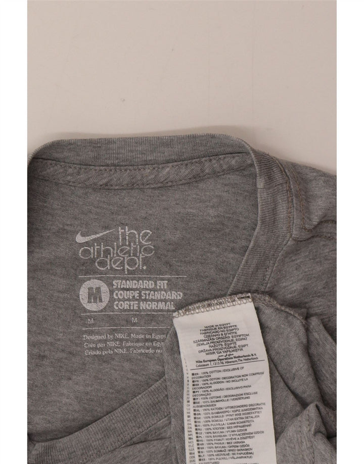 Nike Herren-T-Shirt mit Standard-Passform, mittelgrau gesprenkelte Baumwolle
