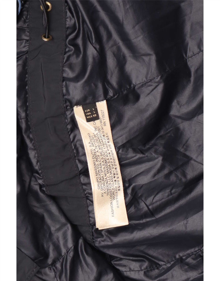 Massimo Dutti Herren Utility Jacke UK 40 Large Marineblau Polyester