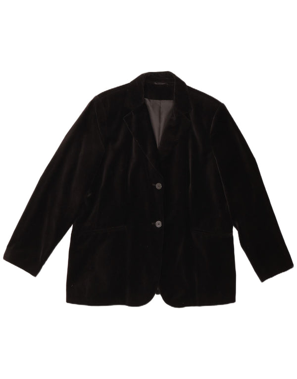 Damen-Blazerjacke aus Samt mit 2 Knöpfen, UK 22 3XL