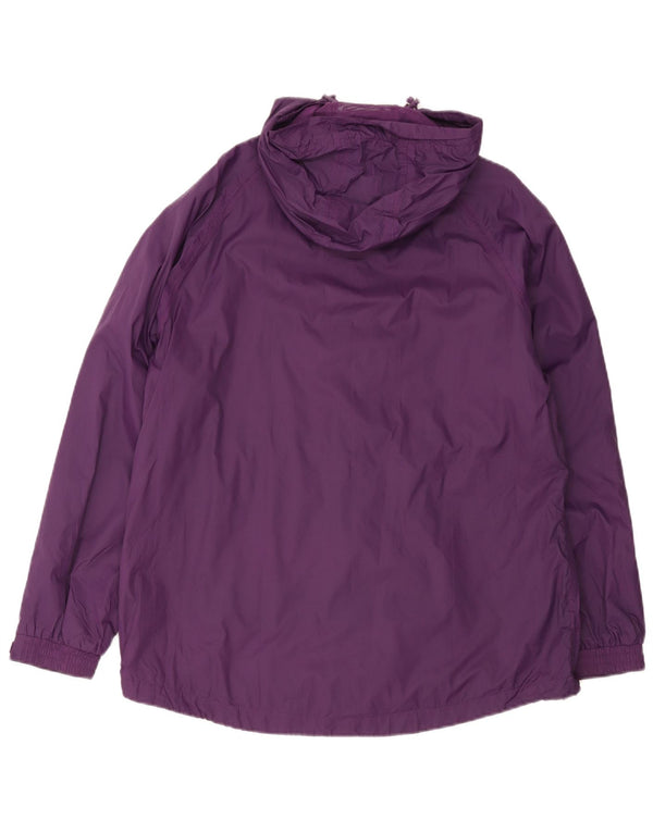 Mountain Warehouse Womens Loose Fit Hooded Rain Jacket UK 18 XL Purple