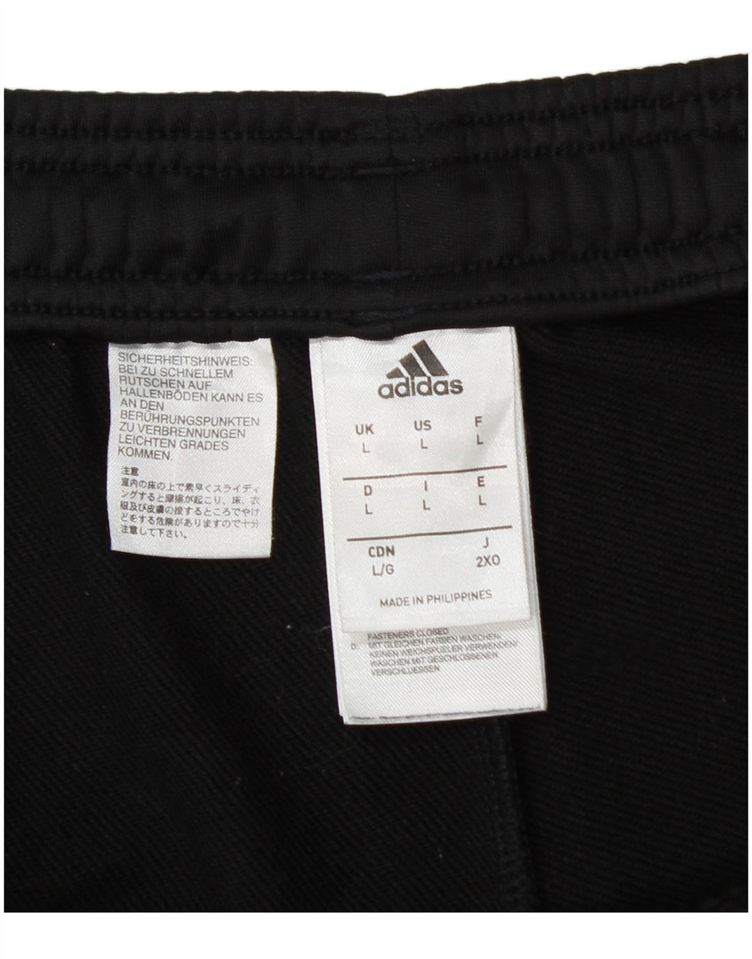 ADIDAS Herren-Trainingshose, groß, aus schwarzem Polyester